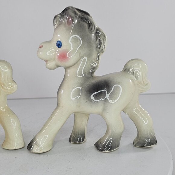 Ceramic Horse Rempel Enterprises Diamond Pottery Frisky Vintage Pony Pair - Picture 7 of 10